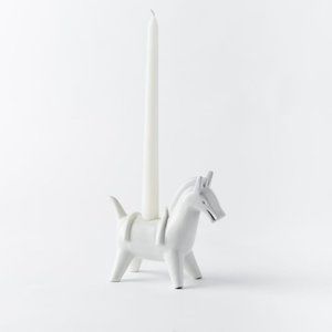 West Elm Ceramic Horse Candleholder